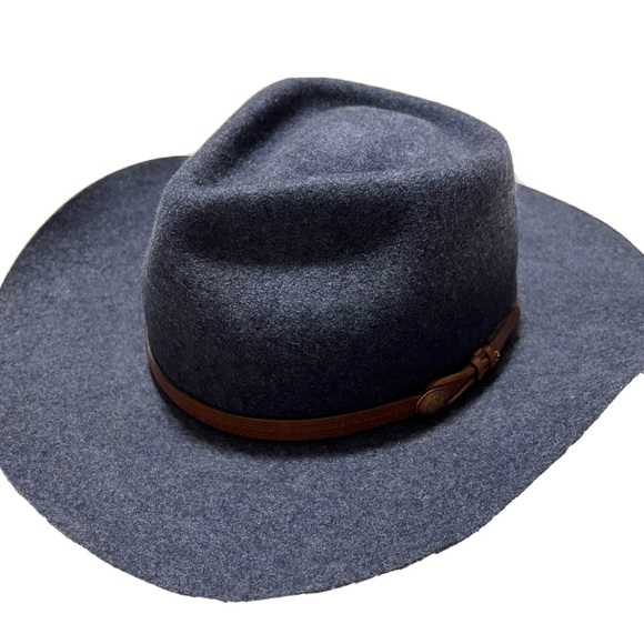 Western Express Inc 100% wool vintage cowboy hat navy blue 7” men - Picture 1 of 9